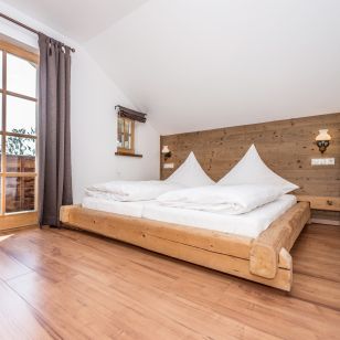 Schlafzimmer für 2 Personen im Chalet Bayerischer Wald