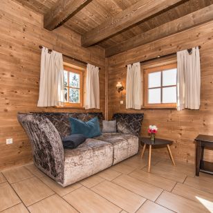 Chalet mit Sauna, Bayerischer Wald: Wohnbereich